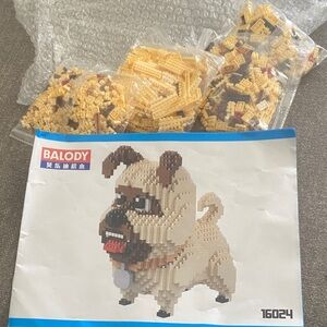 Balody Pug Building Blocks Set